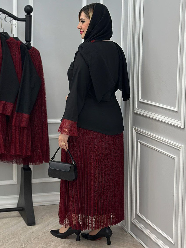ست بلوز دامن یلدایی اطلس