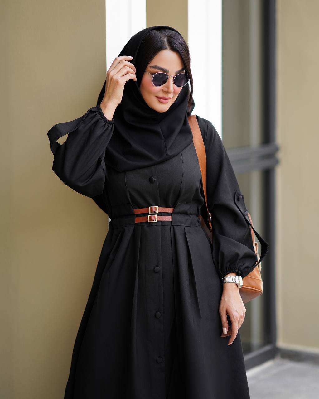 مانتو دانشجویی دو کمربندی کمند