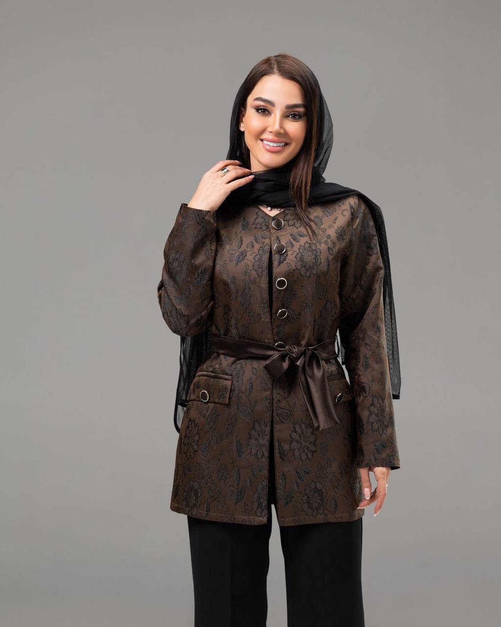 مانتو ژاکارد ابریشمی عیدانه