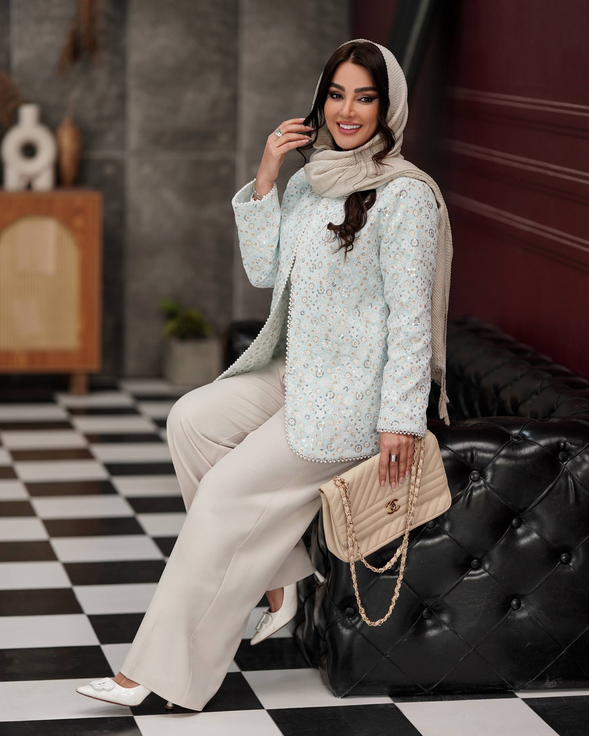 کت مخمل سوزندوزی عیدانه پرنسا