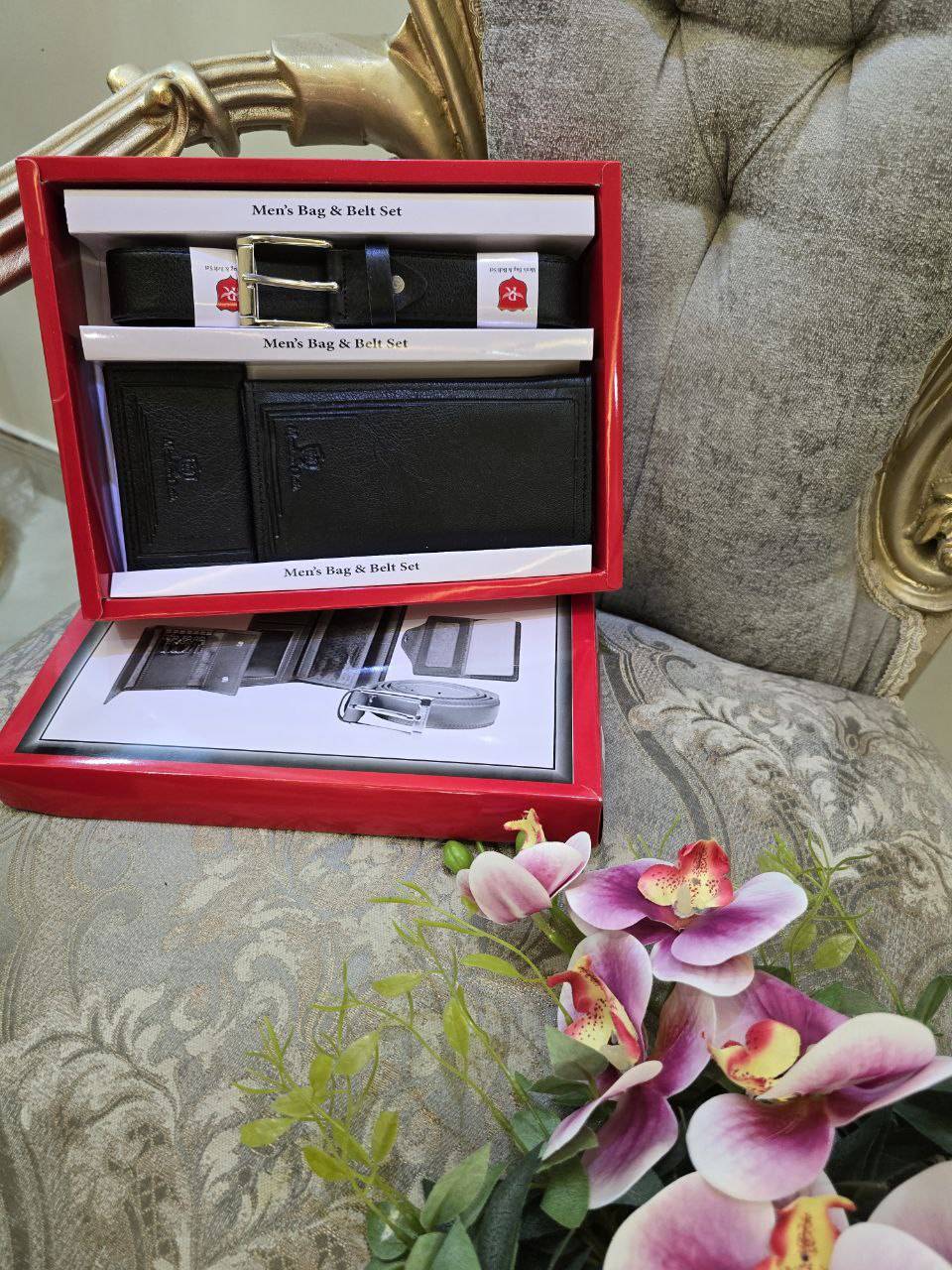 پک کادویی مردانه (کمربند/جاکارتی/ کیف پول)