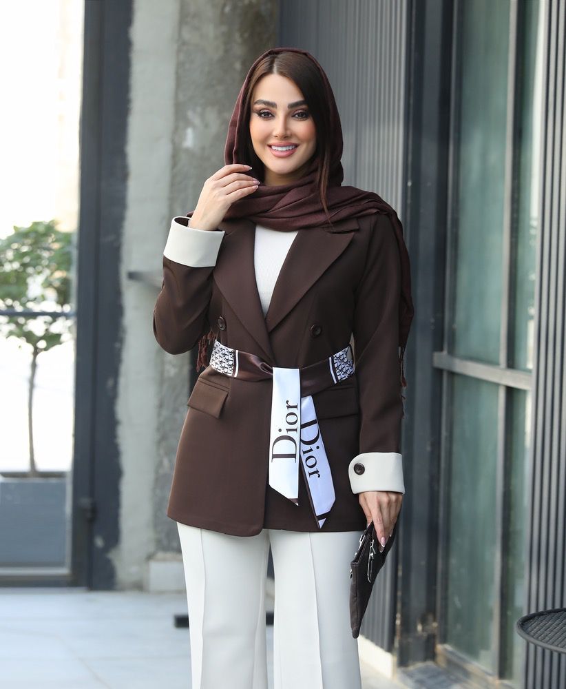 کت مزونی یقه بلیزر دیور