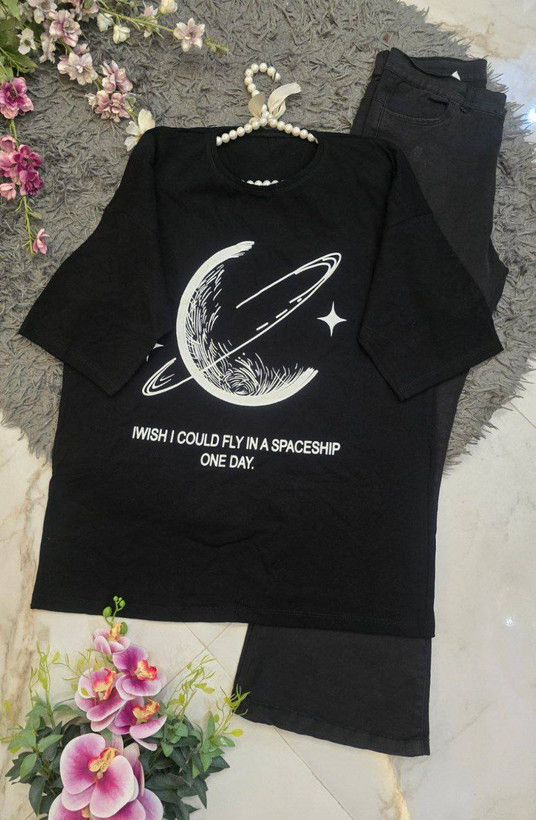 تیشرت لش نخ پنبه ماه