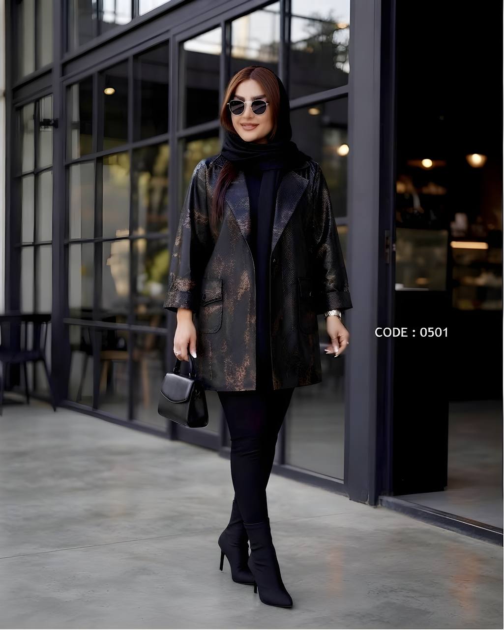 پالتوی سوئیت چرم کتی ( سایز بزرگ)